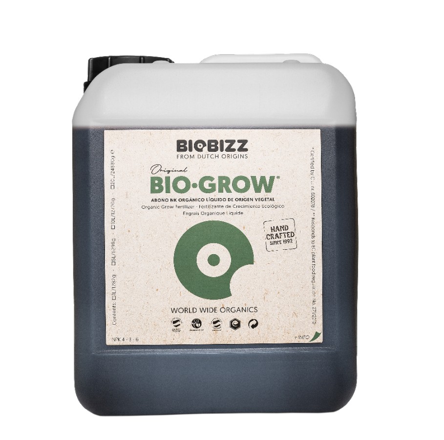 Biobizz Bio Grow 5 Litres (Growth Nutrient, Organic) - Click Image to Close